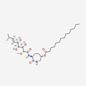 [(3S,6S)-7-oxo-6-[[(E,2R)-3,4,5-trihydroxy-2-methoxy-8-methylnon-6-enoyl]amino]azepan-3-yl] tetradecanoate
