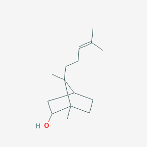 molecular formula C15H26O B1240211 1,7-Dimethyl-7-(4-methylpent-3-enyl)bicyclo[2.2.1]heptan-2-ol 