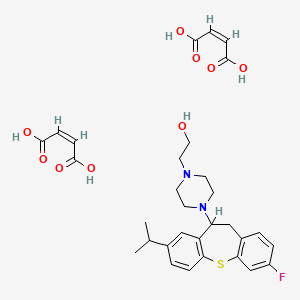 (Z)-But-2-enedioic acid;2-[4-(9-fluoro-3-propan-2-yl-5,6-dihydrobenzo[b][1]benzothiepin-5-yl)piperazin-1-yl]ethanol