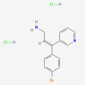 molecular formula C14H15BrCl2N2 B1240221 3-(4-Bromophenyl)-3-(3-pyridyl)allylamine CAS No. 60324-67-6