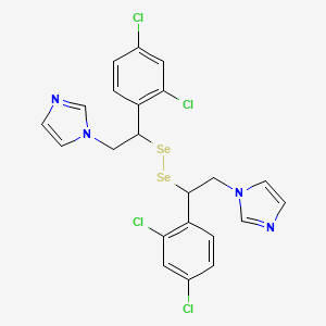 molecular formula C22H18Cl4N4Se2 B12402249 Antifungal agent 41 