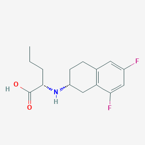 molecular formula C15H19F2NO2 B12402528 L-Norvaline, N-[(2R)-6,8-difluoro-1,2,3,4-tetrahydro-2-naphthalenyl]- 