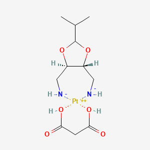 molecular formula C11H20N2O6Pt B12402589 [(4R,5R)-5-(azanidylmethyl)-2-propan-2-yl-1,3-dioxolan-4-yl]methylazanide;platinum(2+);propanedioic acid 