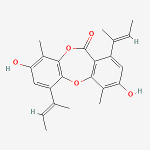 1,7-bis[(E)-but-2-en-2-yl]-3,9-dihydroxy-4,10-dimethylbenzo[b][1,4]benzodioxepin-6-one