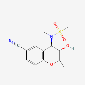 N-[(3S,4R)-6-cyano-3-hydroxy-2,2-dimethyl-3,4-dihydrochromen-4-yl]-N-methylethanesulfonamide