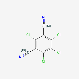 molecular formula C8Cl4N2 B12402729 Chlorothalonil-13C2 