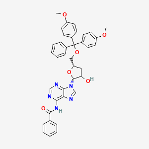 molecular formula C38H35N5O6 B12402830 N-[9-[(2R,5S)-5-[[bis(4-methoxyphenyl)-phenylmethoxy]methyl]-3-hydroxyoxolan-2-yl]purin-6-yl]benzamide 
