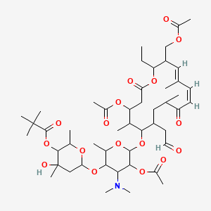 [6-[5-acetyloxy-6-[[(11Z,13E)-4-acetyloxy-15-(acetyloxymethyl)-16-ethyl-5,9,13-trimethyl-2,10-dioxo-7-(2-oxoethyl)-1-oxacyclohexadeca-11,13-dien-6-yl]oxy]-4-(dimethylamino)-2-methyloxan-3-yl]oxy-4-hydroxy-2,4-dimethyloxan-3-yl] 2,2-dimethylpropanoate