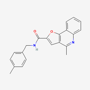 4-methyl-N-[(4-methylphenyl)methyl]-2-furo[3,2-c]quinolinecarboxamide