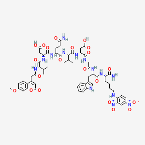 molecular formula C60H74N14O21 B12403031 Mca-VDQVDGW-Lys(Dnp)-NH2 