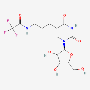 molecular formula C14H18F3N3O7 B12403075 N-[3-[1-[(2S)-3,4-dihydroxy-5-(hydroxymethyl)oxolan-2-yl]-2,4-dioxopyrimidin-5-yl]propyl]-2,2,2-trifluoroacetamide 