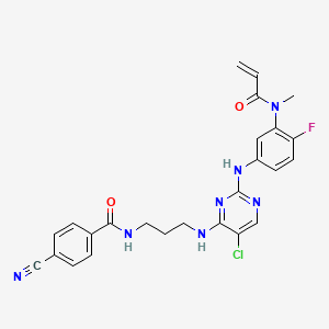 molecular formula C25H23ClFN7O2 B12403089 CS12192 