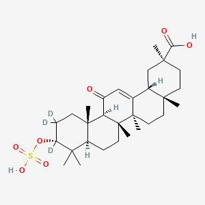 molecular formula C30H46O7S B12403199 18|A-Glycyrrhetyl-3-O-sulfate-d3 