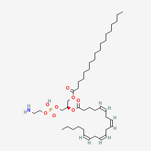 molecular formula C43H78NO8P B1240321 [(2R)-1-[2-aminoethoxy(hydroxy)phosphoryl]oxy-3-octadecanoyloxypropan-2-yl] (5Z,8Z,11Z,14Z)-icosa-5,8,11,14-tetraenoate 