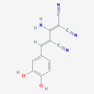 molecular formula C13H8N4O2 B1240330 (3Z)-2-amino-4-(3,4-dihydroxyphenyl)buta-1,3-diene-1,1,3-tricarbonitrile 