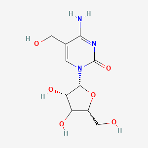 molecular formula C10H15N3O6 B12403389 4-amino-1-[(2R,3S,5R)-3,4-dihydroxy-5-(hydroxymethyl)oxolan-2-yl]-5-(hydroxymethyl)pyrimidin-2-one 