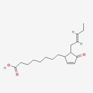 molecular formula C18H28O3 B1240352 2-Cyclopentene-1-octanoic acid, 4-oxo-5-(2-penten-1-yl)- 