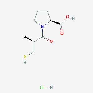 molecular formula C9H16ClNO3S B12403521 Captopril (hydrochloride) CAS No. 198342-23-3