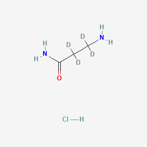 molecular formula C3H9ClN2O B12403584 3-Aminopropionamide-2,2,3,3-d4 Hydrochloride 