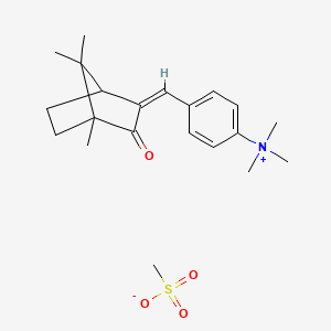 molecular formula C21H31NO4S B1240364 4-(2-Oxo-3-bornylidenemethyl)phenyl trimethylammonium methylsulphate CAS No. 52793-97-2