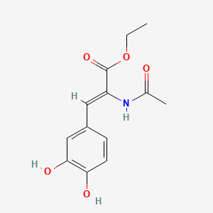 molecular formula C13H15NO5 B1240367 ethyl (Z)-2-acetamido-3-(3,4-dihydroxyphenyl)prop-2-enoate CAS No. 133083-16-6