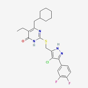molecular formula C23H25ClF2N4OS B12403702 Denv-IN-5 