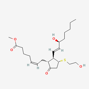 molecular formula C23H38O5S B1240372 methyl (Z)-7-[(1R,2R,3R)-3-(2-hydroxyethylsulfanyl)-2-[(E,3S)-3-hydroxyoct-1-enyl]-5-oxocyclopentyl]hept-5-enoate CAS No. 74412-44-5