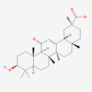 molecular formula C30H45O4- B1240380 Glycyrrhetinate 