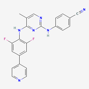 molecular formula C23H16F2N6 B12403805 HIV-1 inhibitor-16 