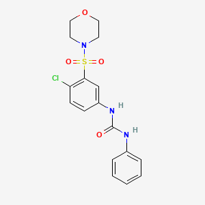 molecular formula C17H18ClN3O4S B1240396 1-[4-Chloro-3-(4-morpholinylsulfonyl)phenyl]-3-phenylurea 