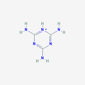 molecular formula C3H7N6+ B1240398 Melamine(1+) 