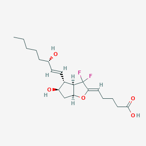 molecular formula C20H30F2O5 B1240411 (5Z)-5-[(3aR,4R,5R,6aS)-3,3-difluoro-5-hydroxy-4-[(E,3S)-3-hydroxyoct-1-enyl]-4,5,6,6a-tetrahydro-3aH-cyclopenta[d]furan-2-ylidene]pentanoic acid 