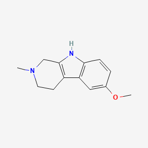 molecular formula C13H16N2O B1240415 2-甲基-6-甲氧基-1,2,3,4-四氢-β-咔啉 