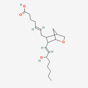 molecular formula C21H34O4 B1240418 15-Hydroxy-11alpha,9alpha-(epoxymethano)prosta-5,13-dienoic acid CAS No. 76898-47-0