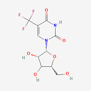 molecular formula C10H11F3N2O6 B12404226 1-[(2R,3S,5R)-3,4-dihydroxy-5-(hydroxymethyl)oxolan-2-yl]-5-(trifluoromethyl)pyrimidine-2,4-dione 
