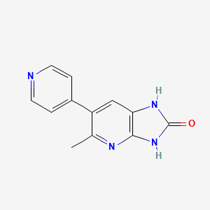 molecular formula C12H10N4O B1240434 5-Methyl-6-(4-pyridinyl)-2H-imidazo(4,5-b)pyridin-2-one CAS No. 152633-54-0