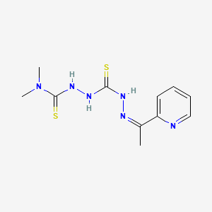 molecular formula C11H16N6S2 B1240435 1,1-dimethyl-3-[[(Z)-1-pyridin-2-ylethylideneamino]carbamothioylamino]thiourea 