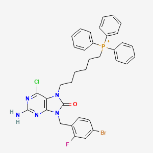 molecular formula C36H34BrClFN5OP+ B12404392 Smtin-T140 