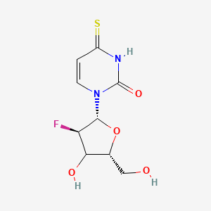 molecular formula C9H11FN2O4S B12404487 1-[(2R,3R,5R)-3-fluoro-4-hydroxy-5-(hydroxymethyl)oxolan-2-yl]-4-sulfanylidenepyrimidin-2-one 