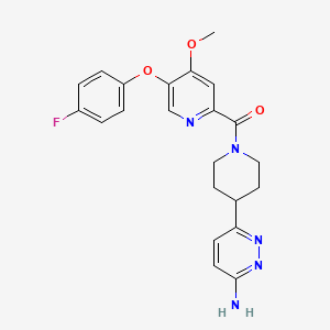 molecular formula C22H22FN5O3 B12404527 Apecotrep CAS No. 2311863-36-0