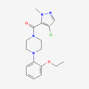 (4-Chloro-2-methyl-3-pyrazolyl)-[4-(2-ethoxyphenyl)-1-piperazinyl]methanone