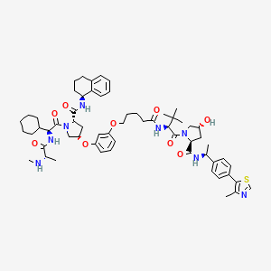 molecular formula C61H82N8O9S B12404604 PROTAC pan-IAP degrader-1 