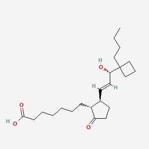 molecular formula C23H38O4 B1240464 7-[(1R,2R)-2-[(E,3S)-3-(1-butylcyclobutyl)-3-hydroxyprop-1-enyl]-5-oxocyclopentyl]heptanoic acid CAS No. 62407-92-5