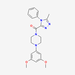 molecular formula C22H25N5O3 B12404663 [4-(3,5-Dimethoxyphenyl)piperazin-1-yl]-(5-methyl-4-phenyl-1,2,4-triazol-3-yl)methanone 