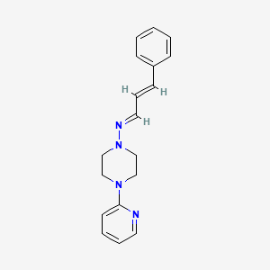 N-(3-phenyl-2-propen-1-ylidene)-4-(2-pyridinyl)-1-piperazinamine
