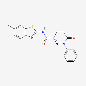 N-(6-methyl-1,3-benzothiazol-2-yl)-6-oxo-1-phenyl-4,5-dihydropyridazine-3-carboxamide