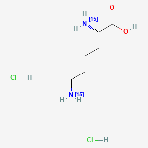 molecular formula C6H16Cl2N2O2 B12404788 L-Lysine-15N2 (dihydrochloride) 