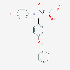 molecular formula C24H22FNO4 B124048 2-Azetidinone, 3-[(1S)-1,2-dihydroxyethyl]-1-(4-fluorophenyl)-4-[4-(phenylmethoxy)phenyl]-, (3S,4S)- CAS No. 221349-56-0