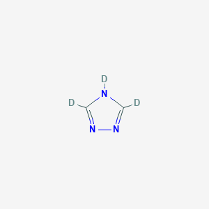 molecular formula C2H3N3 B12404882 3,4,5-Trideuterio-1,2,4-triazole 