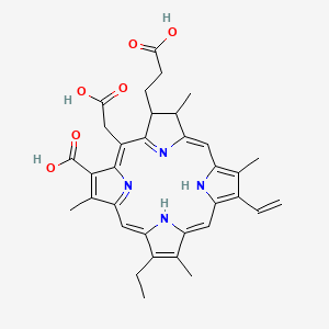 molecular formula C34H36N4O6 B1240496 Chlorin e6 CAS No. 744956-10-3